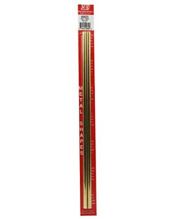 K&S Precision Metals 9825 Round Brass Tube, 7mm O.D. X .45mm Wall Thickness X 300mm Long, 2 Pieces per Pack, Made in The USA