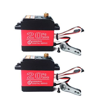 ANNIMOS Pack of 2 DS3218 Digital RC Servo Motor 20KG High Torque Full Metal Gear Waterproof for Baja Cars Robot DIY 270