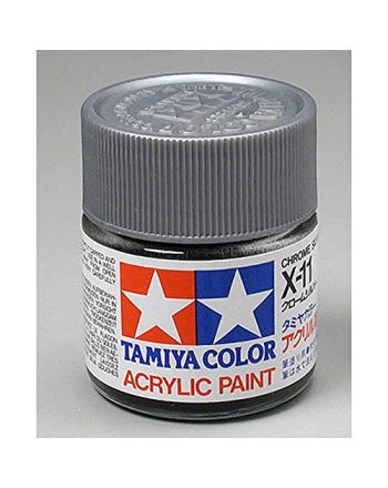 Tamiya America, Inc Acrylic X11 Gloss,Chrome Silver, TAM81011