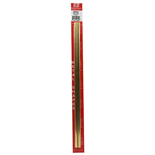 K&S Precision Metals 9825 Round Brass Tube, 7mm O.D. X .45mm Wall Thickness X 300mm Long, 2 Pieces per Pack, Made in The USA